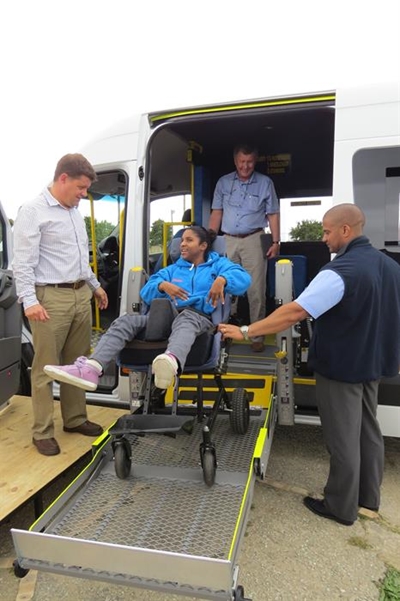Disabled and elderly get 'hydraulic lift'